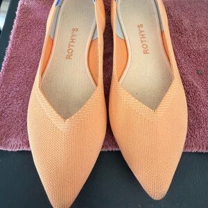 Rothy's Vibrant Orange Pointed Flats